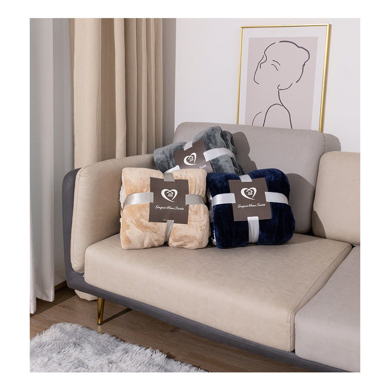 Sherpa Double-Layer Flannel Blanket – Thick Warm Throw