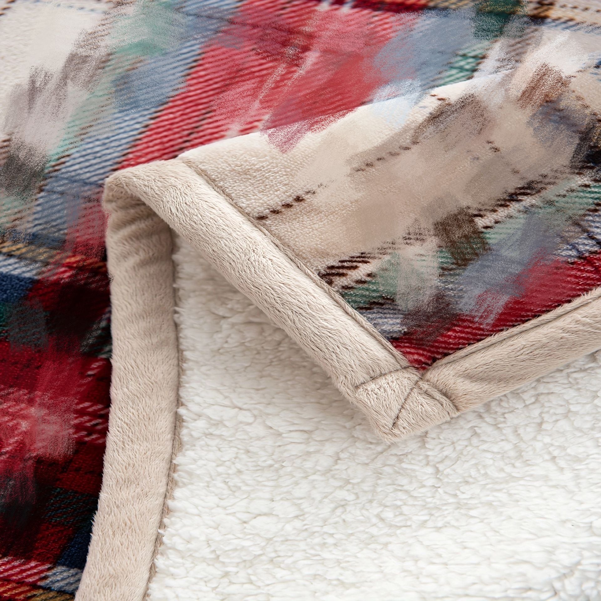 Double-Layer Flannel Blanket – Cartoon Sherpa Composite Throw