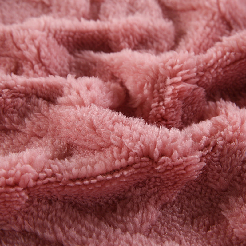 Taffeta Sherpa Blanket – Double-Layer Thick Casual Throw