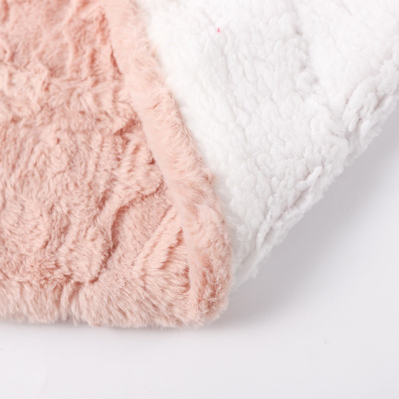 Faux Rabbit Fur Plush Blanket – Ultra-Soft Sherpa Throw