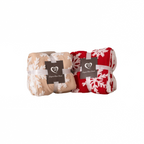 Double-Layer Plush Blanket – Snowflake Sherpa Throw