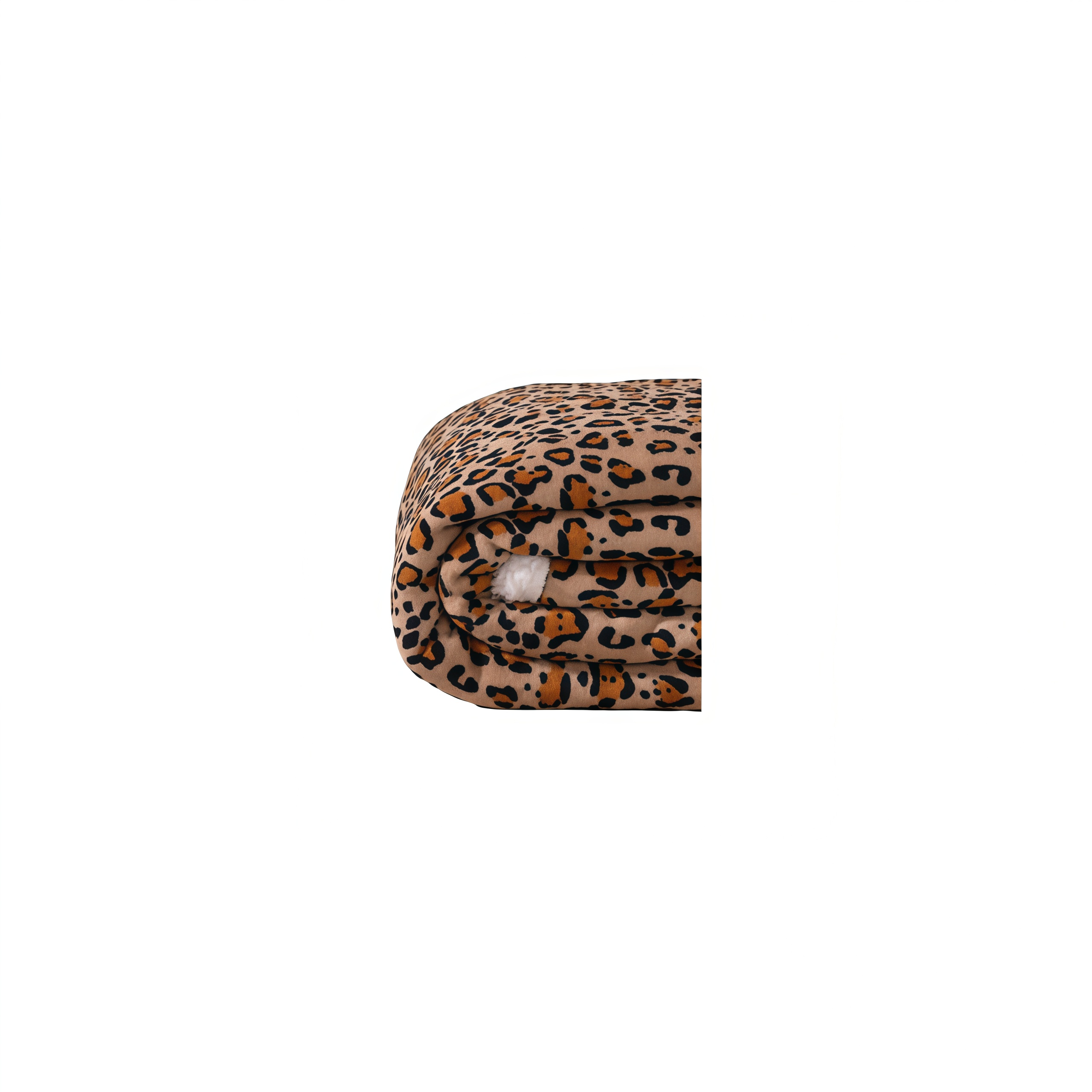 Double-Layer Coral Fleece Blanket – Leopard Print Sherpa Throw